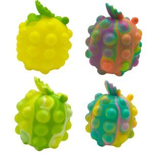 Pack of 4 Squeeze Pineapple Pop It Easter Fidget Toy- Assorted